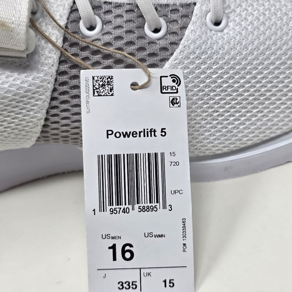 Adidas Powerlift 5 Powerlifting Weightlifting Shoes White GY8919 Men Size 16 New - Picture 4 of 13